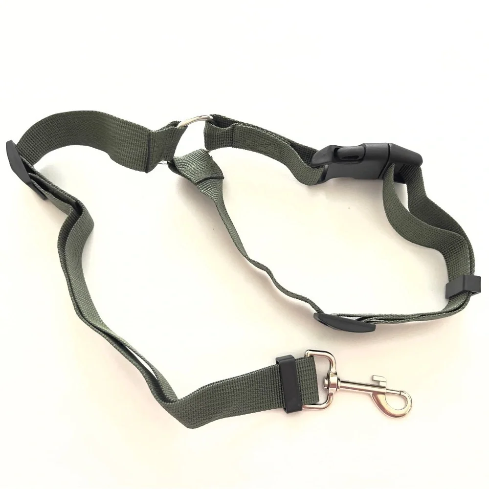 New Dog Safety Strap For Car / Truck / Auto Army Green